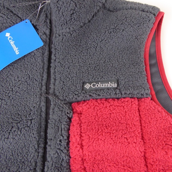 Columbia Mountainside Heavyweight Sherpa Fleece Full Zip Vest Chest Pocket NWT - Picture 8 of 8